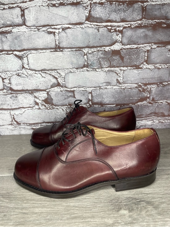 Business Softwear Burgundy Leather Oxford Cap Toe Shoes Men’s Sz 8.5 5E US/41.5